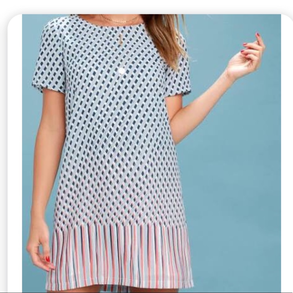Print shift dress NWT!